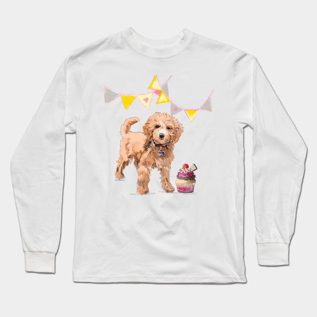 Birthday Cockapoo Long Sleeve T-Shirt by Leamini20